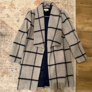 Waverly Grey Plaid Wool Coat